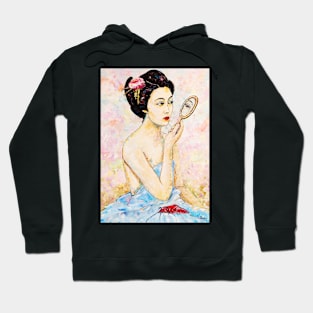 Japanese Woman Looking At Herself Hoodie